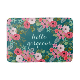 Personalized bath mat Hello Gorgeous