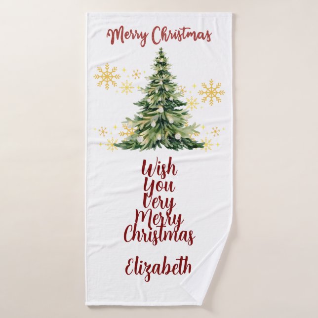 Personalized Bath Towel (Serviette de bain)