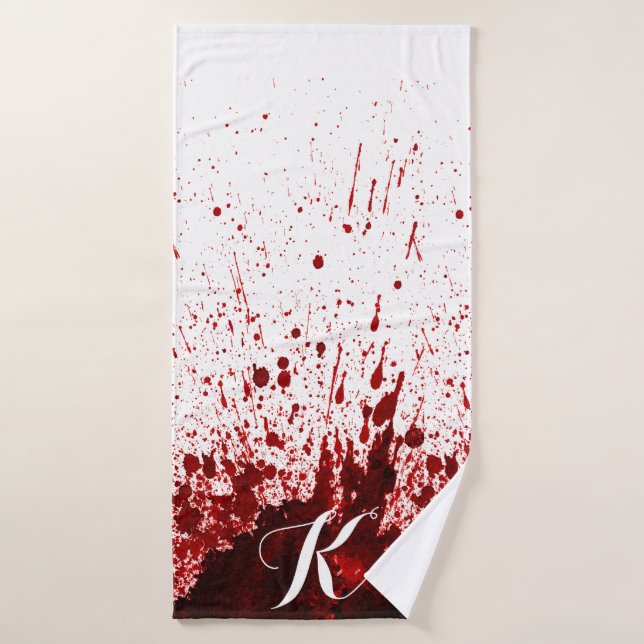 Personalized Bath Towel Blood Splatter Vampire Got (Bath Towel)