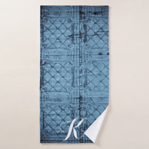 Personalized Bath Towel Rustic Tin Panel Ceiling C