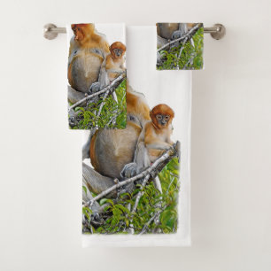 Personalized Bathroom set - Proboscis Monkey