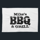 Personalized BBQ accessories Custom kitchen towel<br><div class="desc">Personalized BBQ accessories Custom kitchen towel. Cute gift idea for chef cook dad,  father,  husband,  uncle,  grandpa or professional chef. Personalizable with your own quote or name. Vintage typography template.</div>