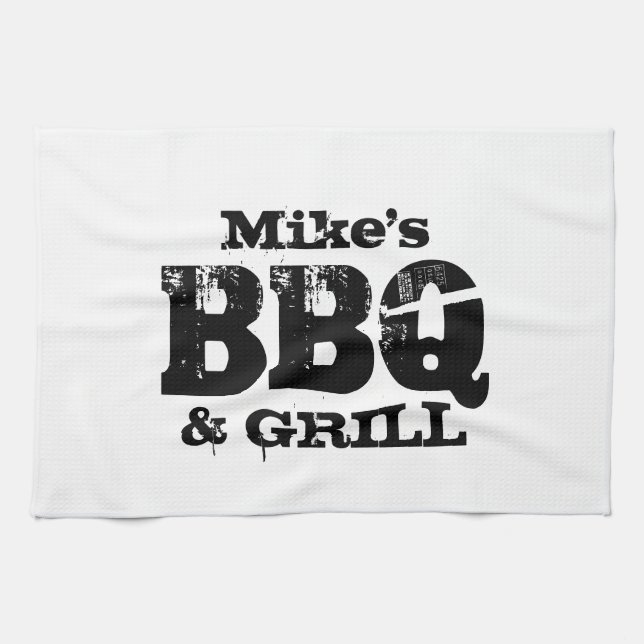 Personalized BBQ accessories Custom kitchen towel (Horizontal)