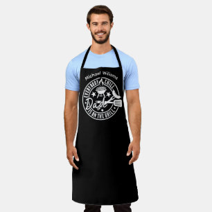 Personalized BBQ Apron for Dad Funny Grill Gift