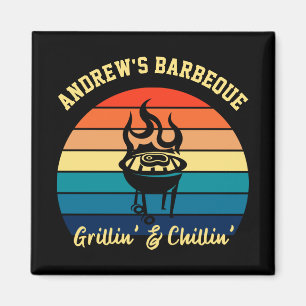 Personalized BBQ - Chilling and Grilling Magnet