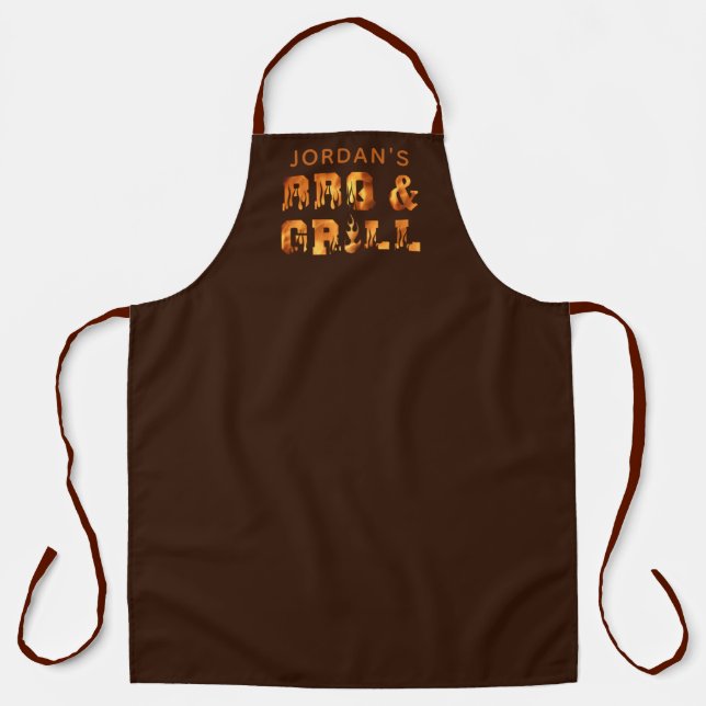 Personalized BBQ & GRILL Apron (Front)