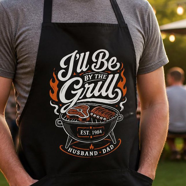 Personalized BBQ Grill Master Apron Gift for Dad (Creator Uploaded)
