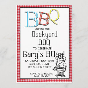 Personalized BBQ Invitation