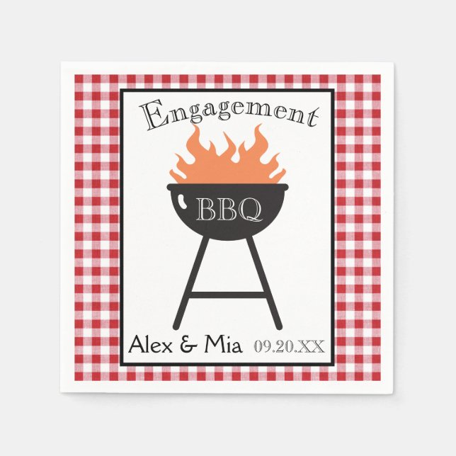 Personalized BBQ Paper Napkin (Front)