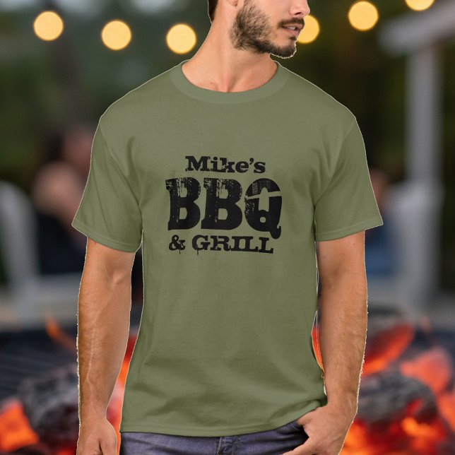 Personalized BBQ t shirt for men (bbq tee)