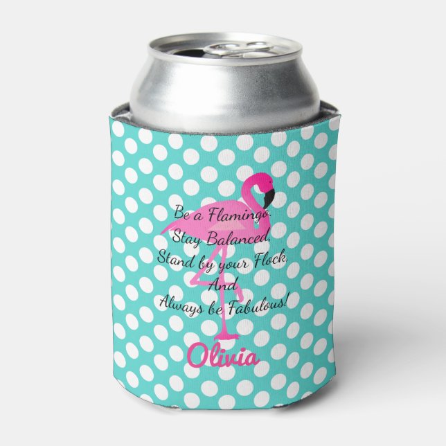 Personalized Be a Flamingo Can Cooler (Can Front)