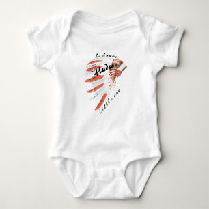 Personalized Be Brave Little One Indian Headdress Baby Bodysuit
