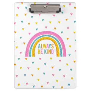 Personalized Be Kind Rainbow Clipboard