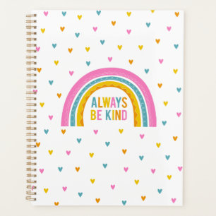 Personalized Be Kind Rainbow Planner