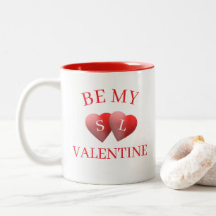 Personalized Be My Valentine  Two-Tone Coffee Mug