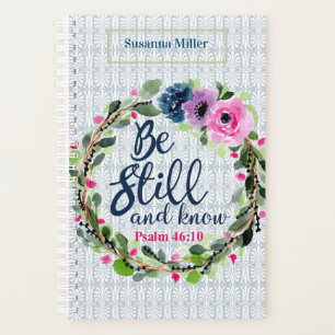 Personalized Be Still And Know Floral Bible 2021 Planner