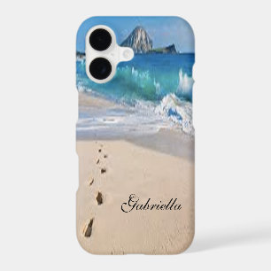 Personalized Beach And Ocean Scene Phone Case
