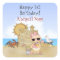 Personalized Beach Baby 1st Birthday Stickers