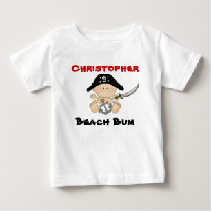 Personalized Beach Bum Baby Pirate Tee ~ Boys