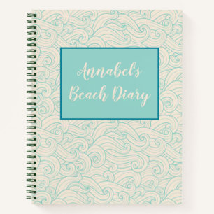 Personalized Beach Diary Notebook