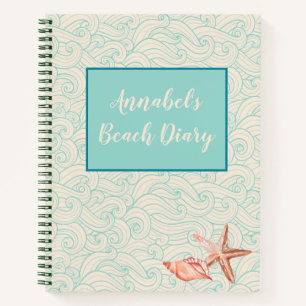 Personalized Beach Diary Notebook