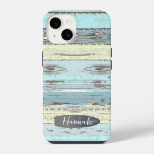 Personalized Beach Driftwood Surfboard iPhone 14 Case