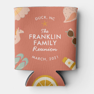 Personalized Beach Family Reunion Bottle or Can Co Can Cooler