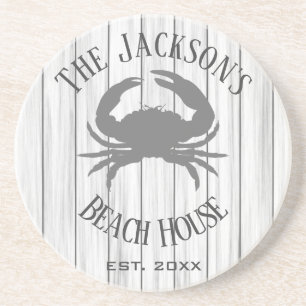 Personalized Beach House Coaster