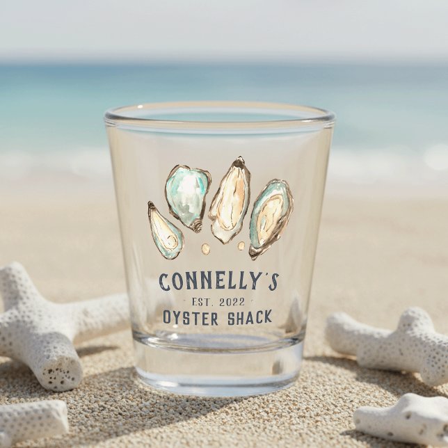 Personalized Beach House Oyster Shack Shot Glass (Creator Uploaded)