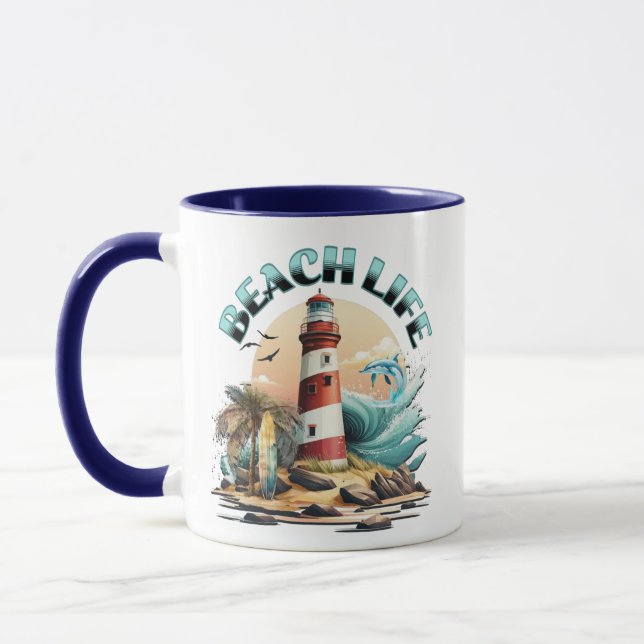 Personalized Beach Life Mug (Left)