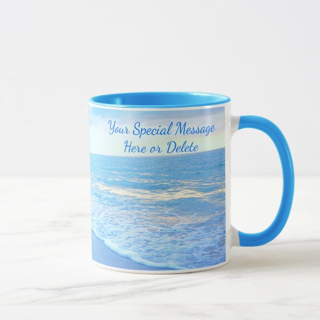 Personalized Beach Mugs with Gorgeous Beach Sunset (Right)