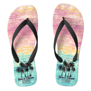 Personalized beach please flip flops