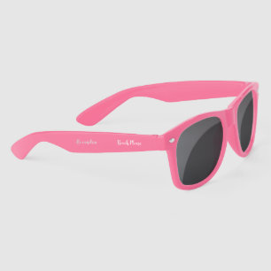 Personalized Beach Please Pink Sunglasses