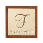 Personalized Beach Sand with Seashells Monogram