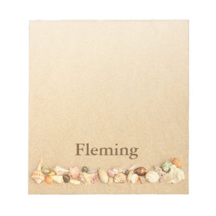 Personalized Beach Sand with Seashells Notepad