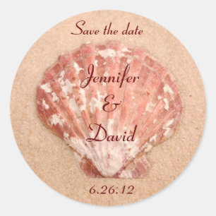 Personalized Beach Save the Date Envelope Seals