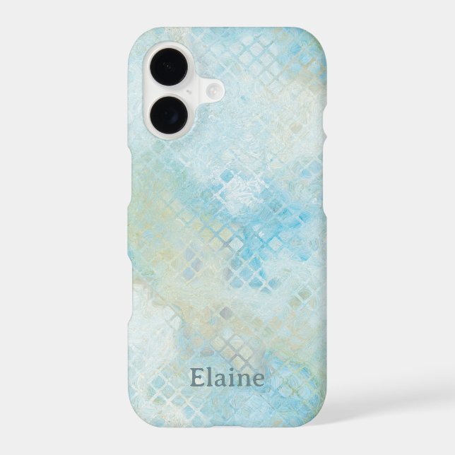Personalized Beach Seafoam Pattern Phone Case (Back)