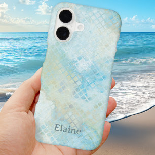 Personalized Beach Seafoam Pattern Phone Case