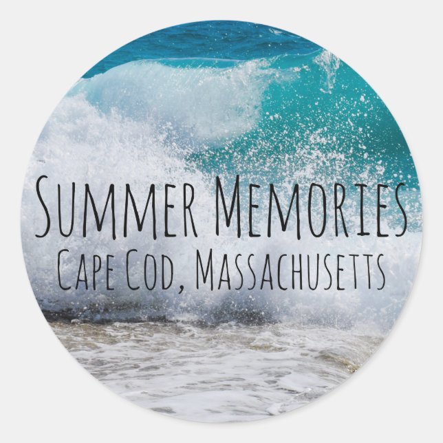 Personalized Beach Summer Memories Envelope Seal (Front)