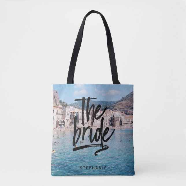Personalized Beach The Bride Tote Bag (Front)