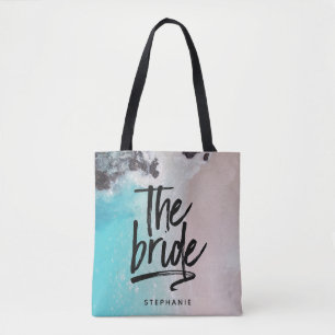 Personalized Beach The Bride Tote Bag