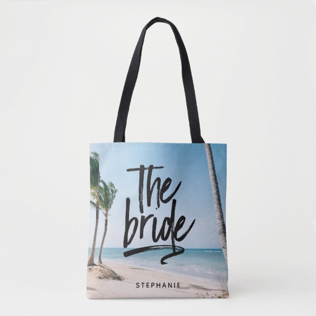 Personalized Beach The Bride Tote Bag (Front)