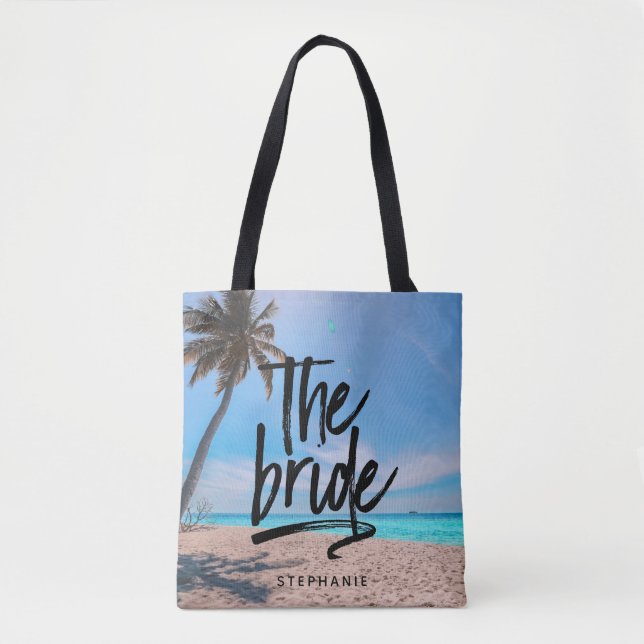 Personalized Beach The Bride Tote Bag (Front)