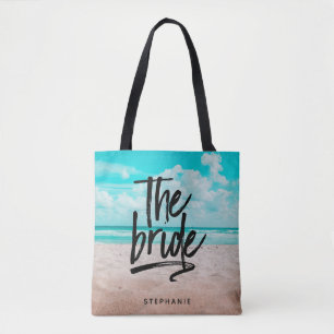 Personalized Beach The Bride Tote Bag