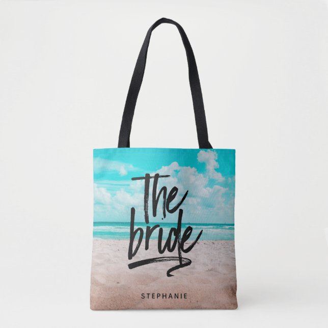 Personalized Beach The Bride Tote Bag (Front)