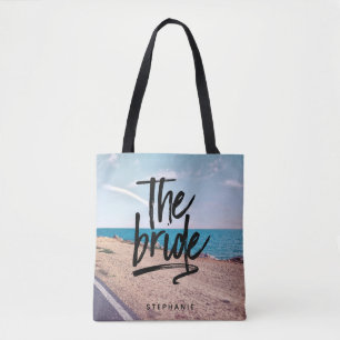 Personalized Beach The Bride Tote Bag