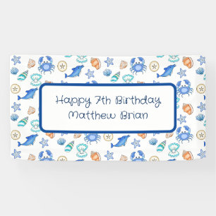 Personalized Beach Themed Birthday Banner