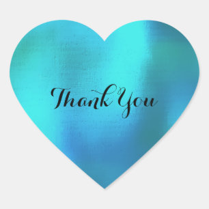 Personalized Beach Tiffany Ocean Blue Heart Sticker