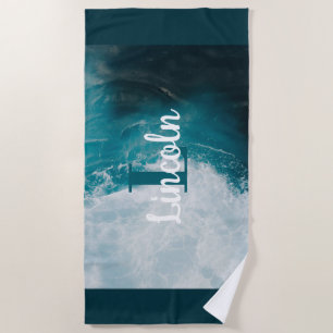Personalized Beach Towel - Custom Name or Initials