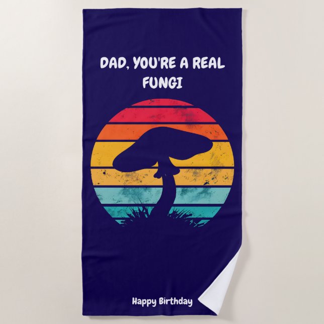 Personalized Beach Towel for Dad (Front)
